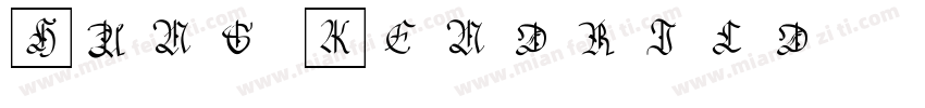 Hans Kendricd 3字体转换